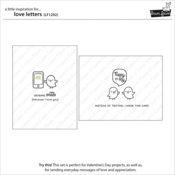 Lawn Fawn Stempelset "Love Letters" Clear Stamp