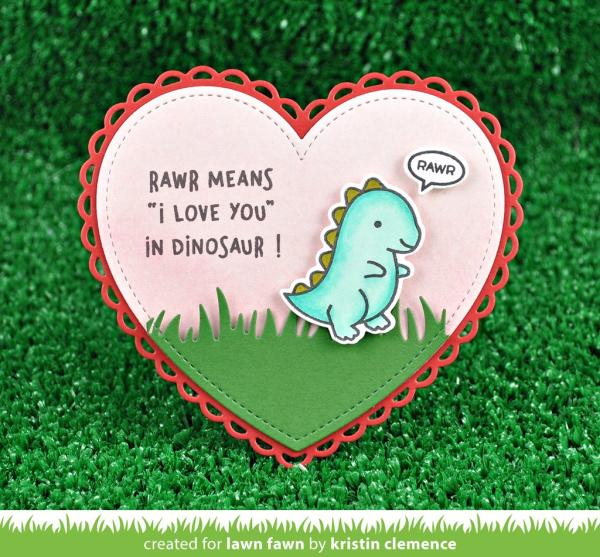 Lawn Fawn Craft Die - Outside In Stitched Heart Stackables