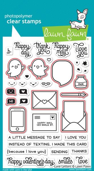 Lawn Fawn Stempelset "Love Letters" Clear Stamp