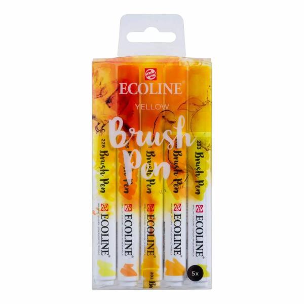 Talens Ecoline Brushpen Set x5 Yellow (11509902)