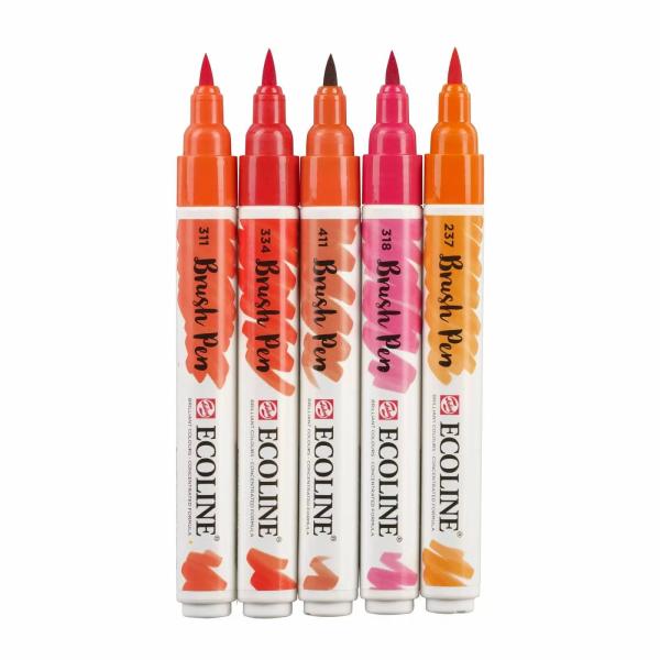 Talens Ecoline Brushpen Set x5 Red (11509903)