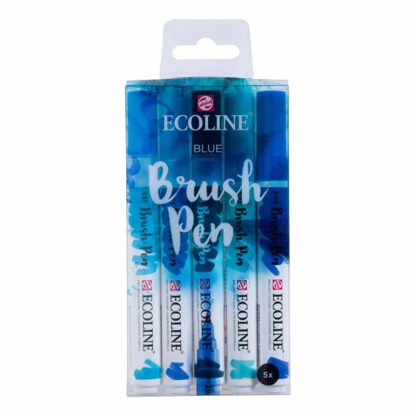 Talens Ecoline Brushpen Set x5 Blue (11509905)