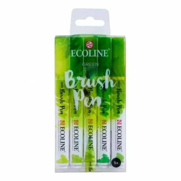 Talens Ecoline Brushpen Set x5 Green (11509906)