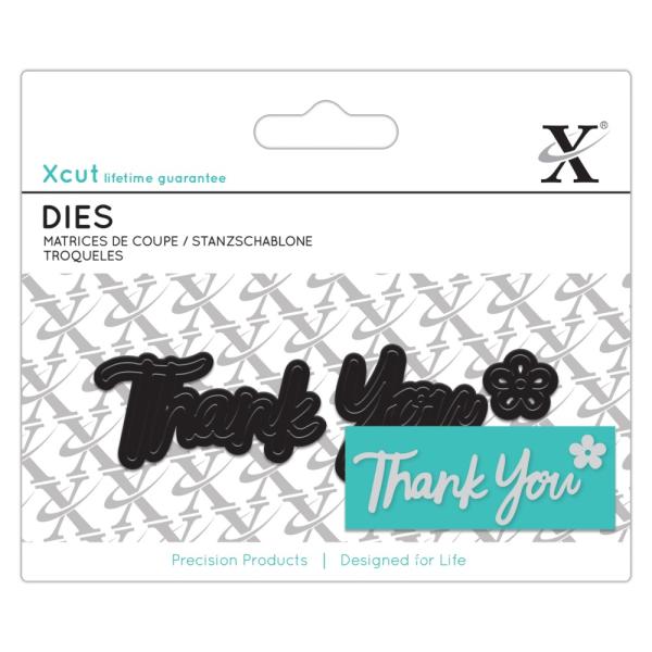 Xcut Mini Stanzschablone Thank You (3Stk) 8-10cm