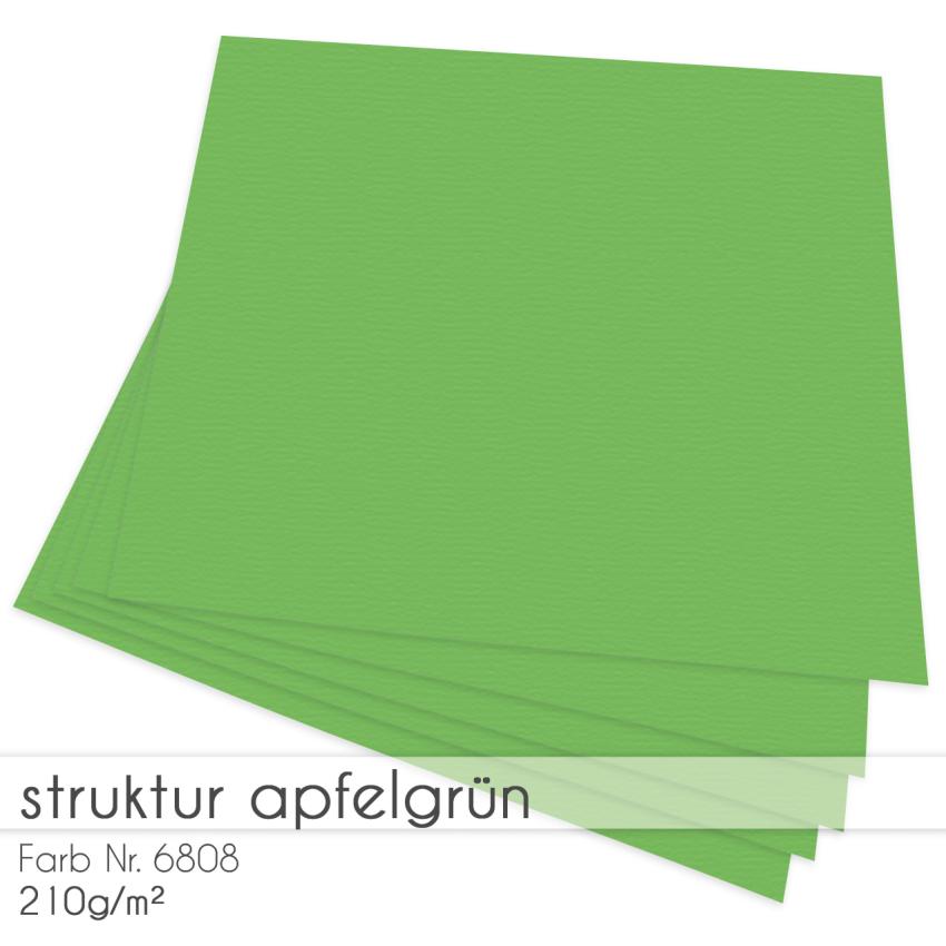 Cardstock "Struktur" 12"x12"  210g/m² (30,5 x 30,5cm) in struktur apfelgrün