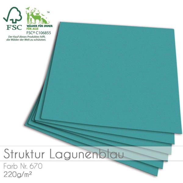 Cardstock "Struktur" 12"x12"  210g/m² (30,5 x 30,5cm) in struktur lagunenblau