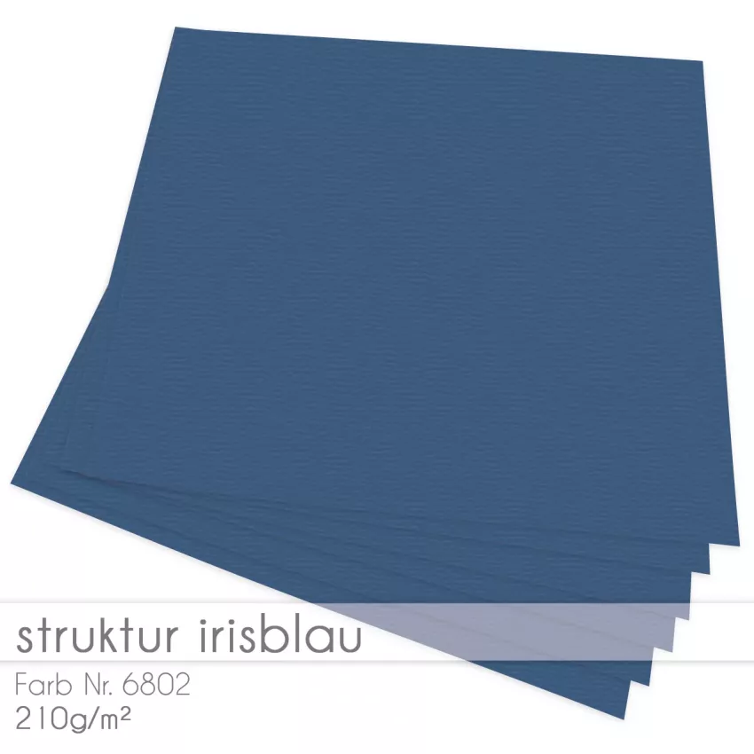 Cardstock "Struktur" 12"x12"  210g/m² (30,5 x 30,5cm) in struktur irisblau