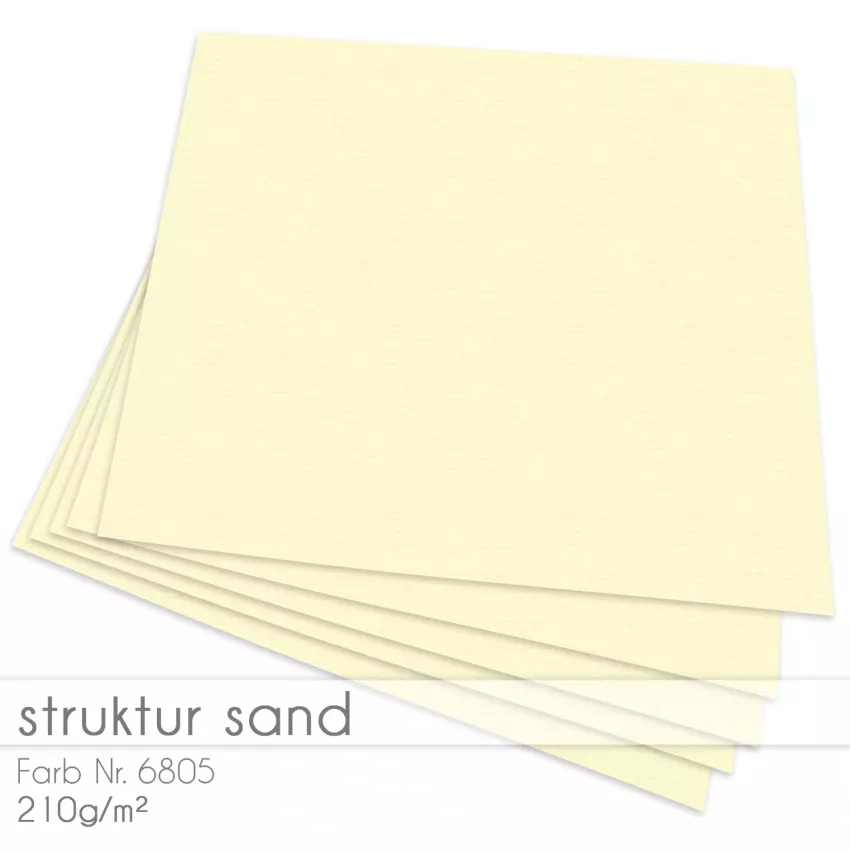 Cardstock "Struktur" 12"x12"  210g/m² (30,5 x 30,5cm) in struktur sand