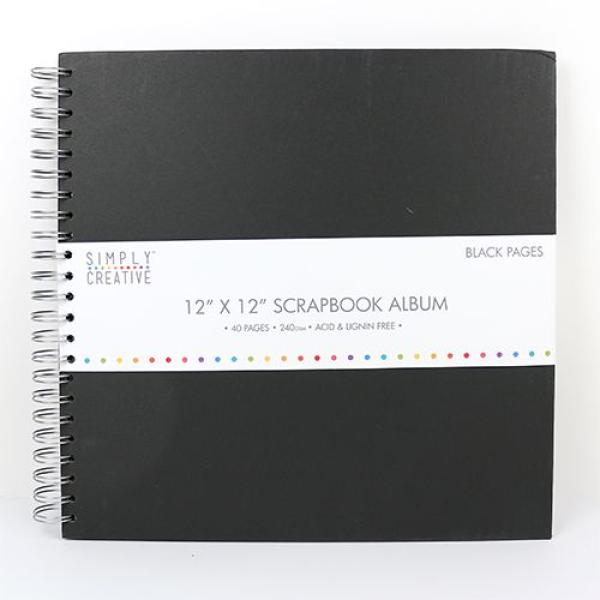 Simply Creative Scrapbook Album "Black" 12"x12"