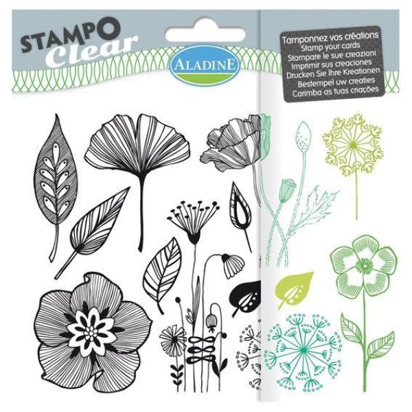 Aladine Stempelset "Flowers " Clear Stamps