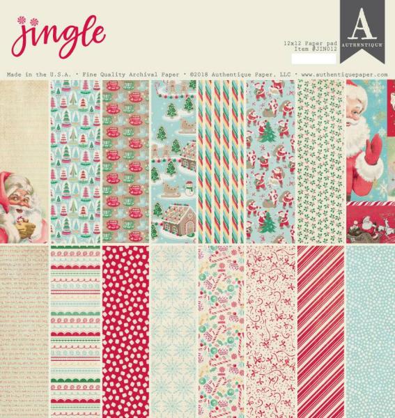 Authentique "Jingle" 12x12" Paper Pad