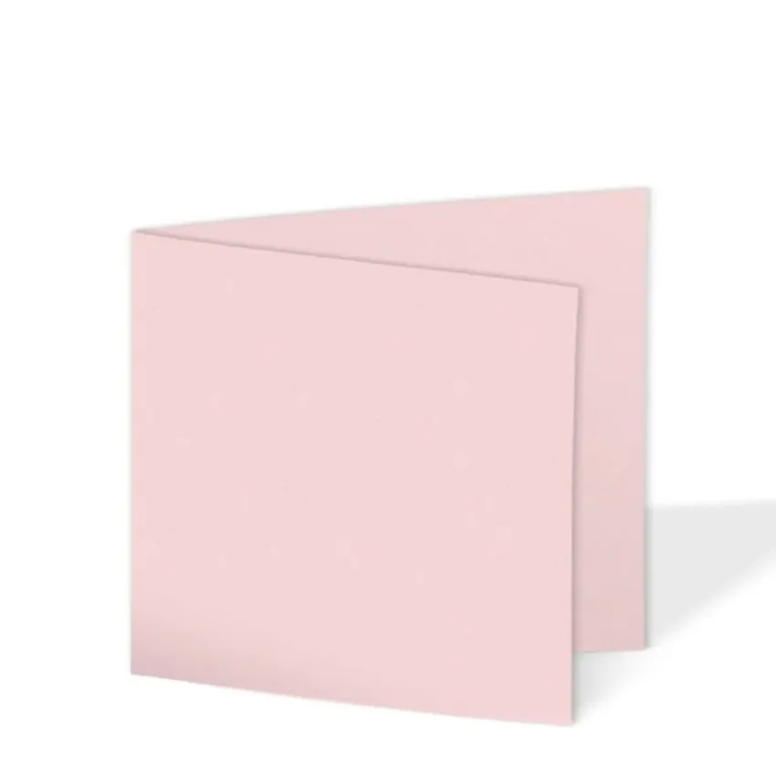 Doppelkarte - Faltkarte 15x15cm, 240g/m² in babypink