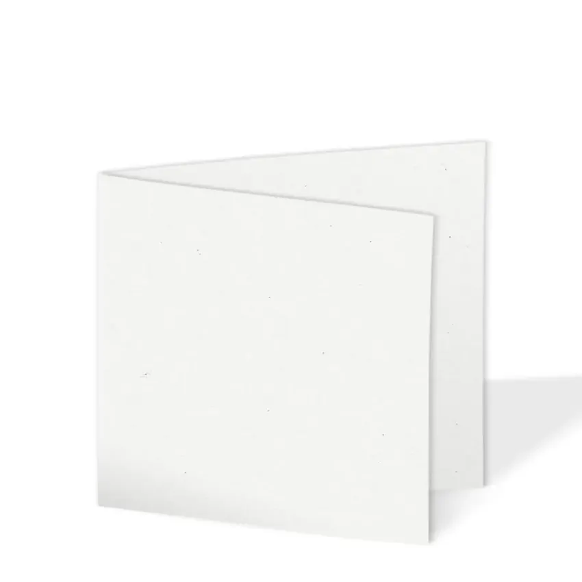 Doppelkarte - Faltkarte quadratisch 15x15cm, 220g/m² in puderweiss