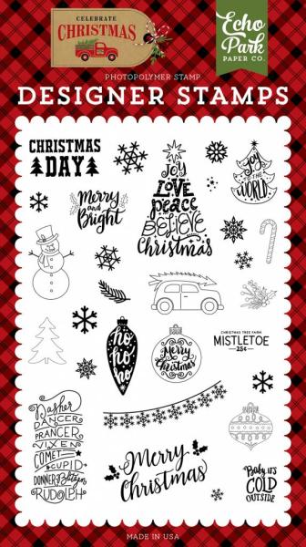 Echo Park Stempelset "Christmas Day" Clear Stamp