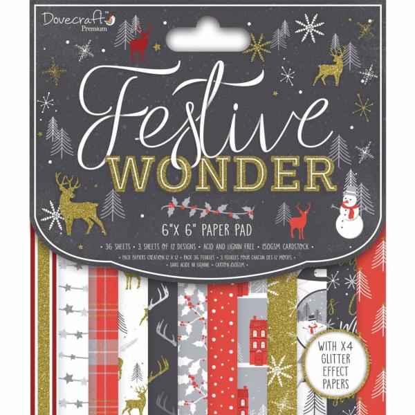 Dovecraft Paper Pack "Festive Wonder" 6x6"