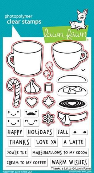 Lawn Fawn Stempelset "Thanks A Latte" Clear Stamp