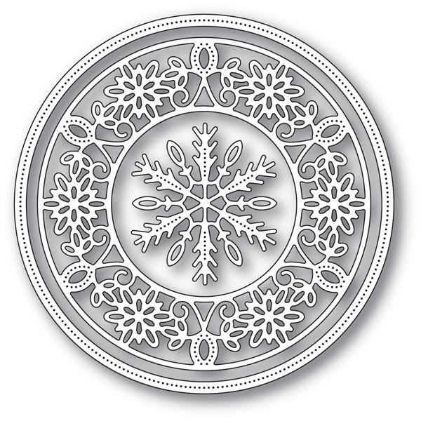 Memory Box Die - Pinpoint Snowflake Circle Frame