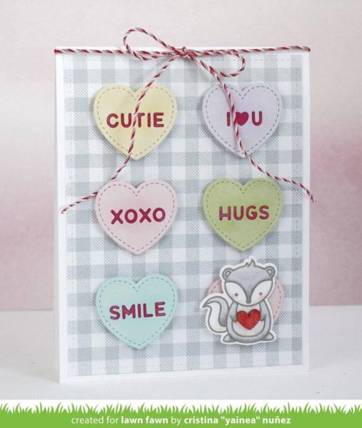 Lawn Fawn Craft Die - Candy Hearts