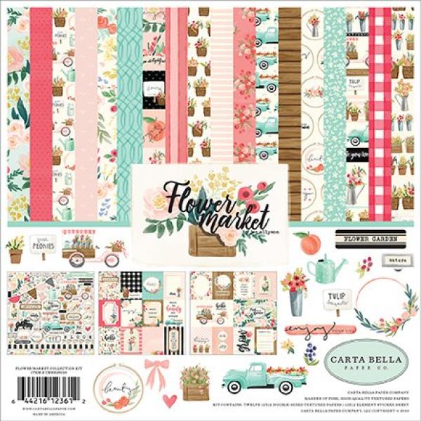 Carta Bella "Flower Market" 12x12" Collection Kit