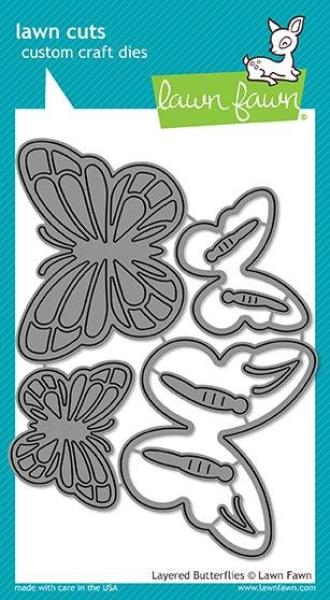 Lawn Fawn Craft Die - Layered Butterflies