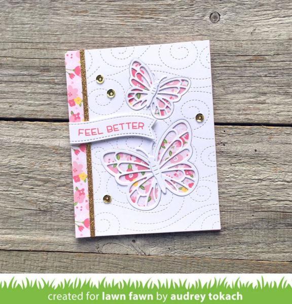 Lawn Fawn Craft Die - Layered Butterflies