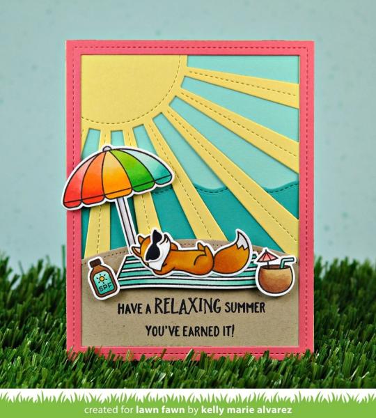 Lawn Fawn Craft Die - Sunray Backdrop