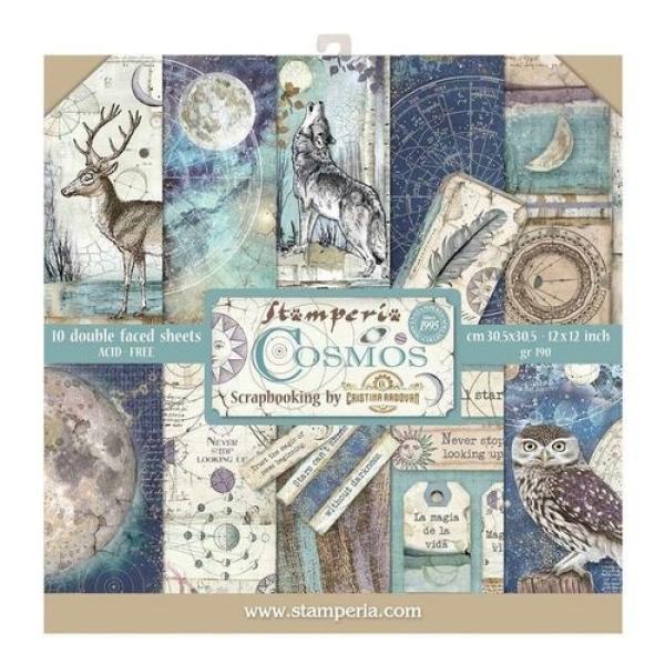 Stamperia "Cosmos" 12x12" Paper Pack - Cardstock