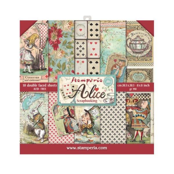 Stamperia "Alice" 8x8" Paper Pack - Cardstock