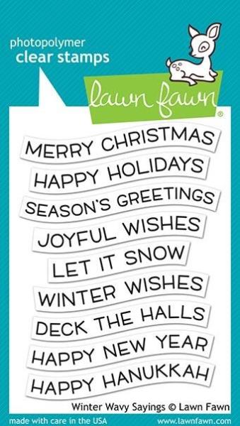 Lawn Fawn Stempelset "Winter Wavy Sayings" Clear Stamp