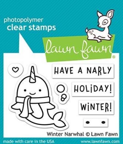 Lawn Fawn Stempelset "Winter Narwhal" Clear Stamp