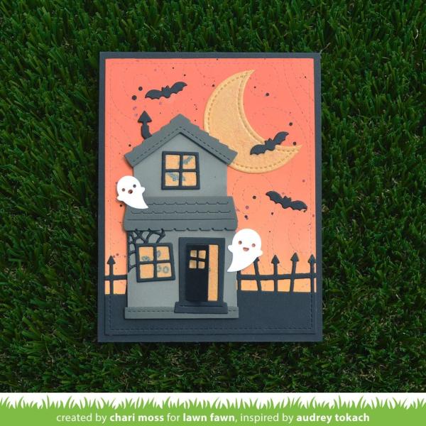 Lawn Fawn Craft Die - Build-a-House Halloween Add-on Die