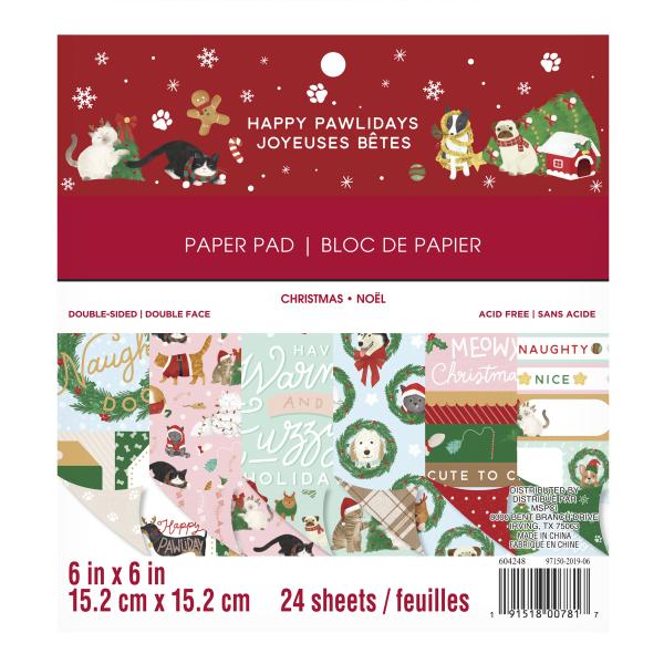 Craft Smith "Happy Pawlidays" 6x6" Paper Pad