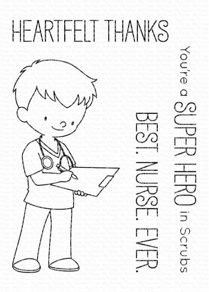 My Favorite Things Stempelset "Super Hero in Scrubs" Clear Stamp Set