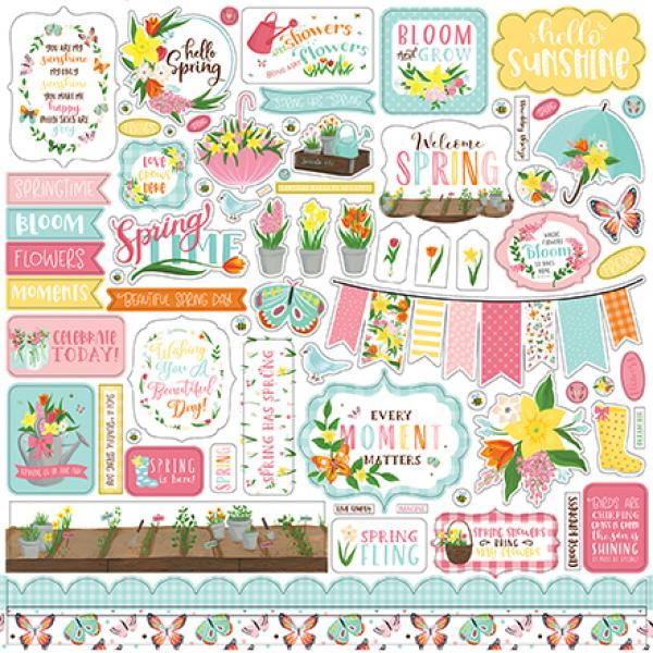 Echo Park "I Love Spring" 12x12" Element Stickers