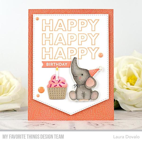 My Favorite Things Stempelset "Happy Happy Happy Birthday" Clear Stamp