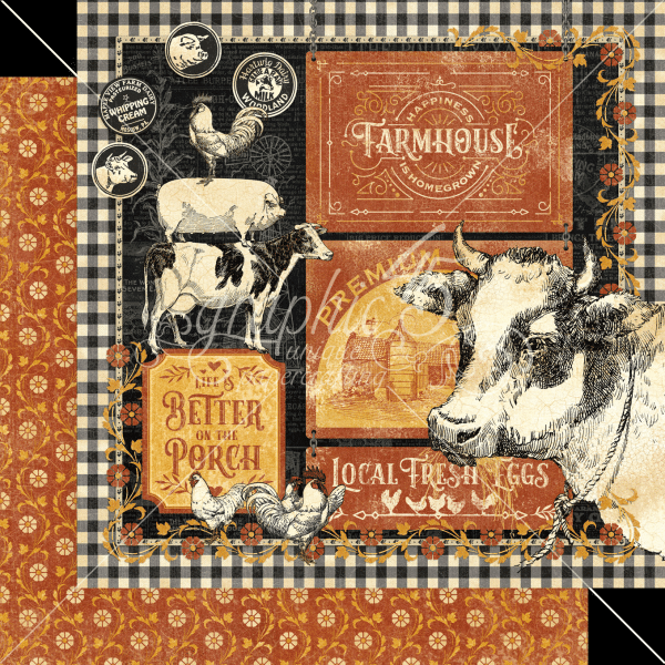 Graphic 45 "Farmhouse" 12x12" Collection Pack