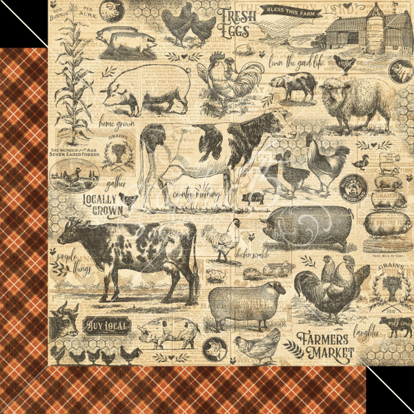 Graphic 45 "Farmhouse" 12x12" Collection Pack