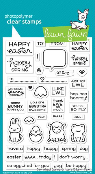 Lawn Fawn Stempelset "Say What? Spring Critters" Clear Stamp