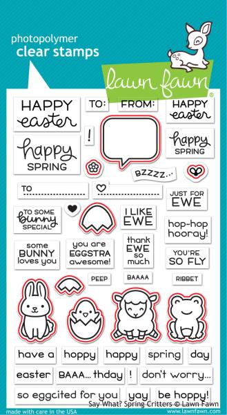 Lawn Fawn Craft Dies - Say What? Spring Critters