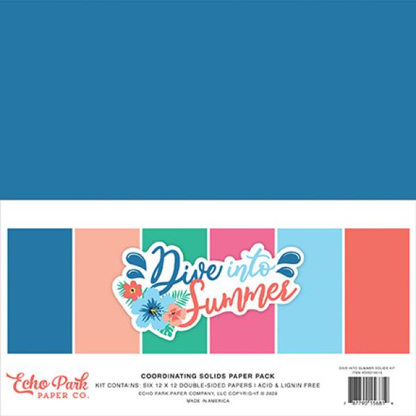 Echo Park "Dive Into Summer" 12x12" Paper Pack - Cardstock