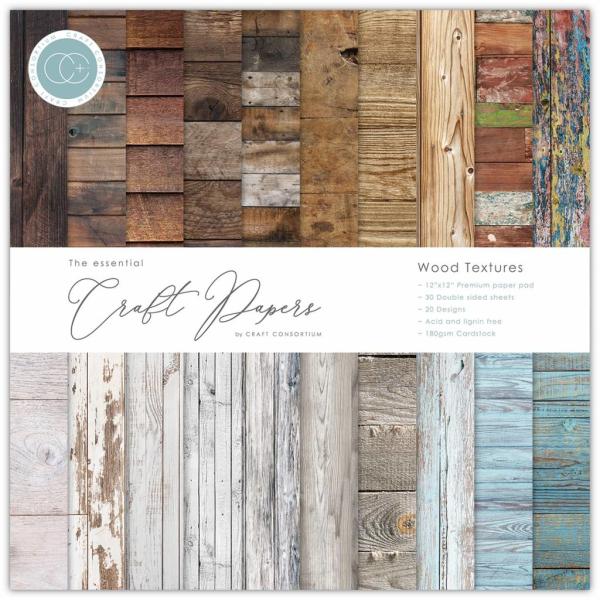 Craft Consortium Papierblock 6x6"  Essential Craft Papers Wood Textures - Holz