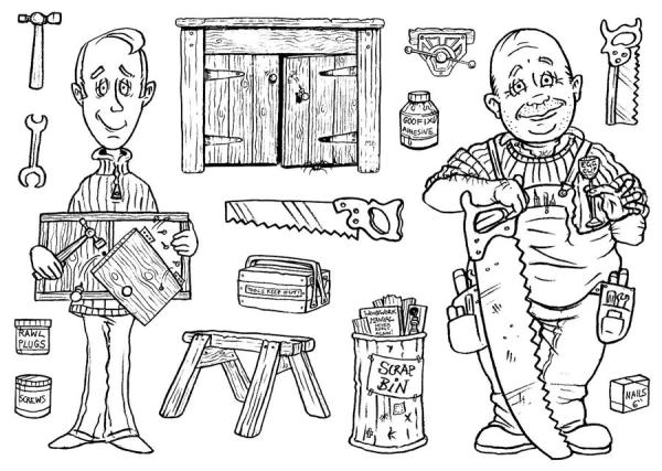 The Card Hut Home Made  Clear Stamps / Handwerker Stempelset (MBGSHM)