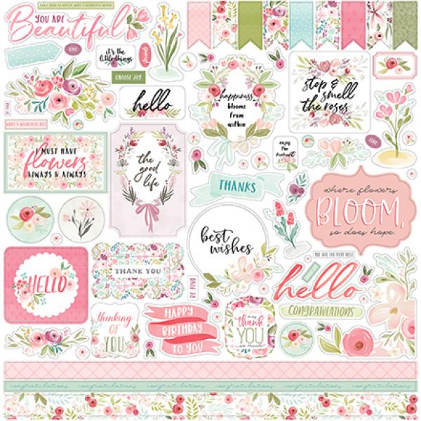 Carta Bella "Flora No.3" 12x12" Element Stickers