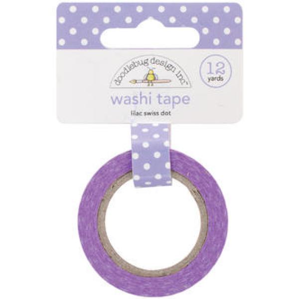 Doodlebug Design Lilac Swiss Dot Washi Tape 