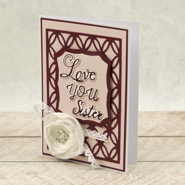 Couture Creations Cut, Foil & Emboss Die "Love Sentiment & Heart Mini"