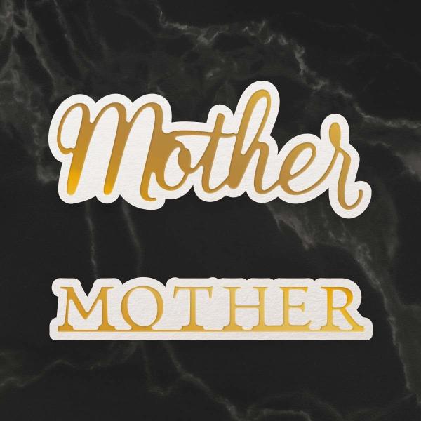 Couture Creations Cut, Foil & Emboss Die "Mother Sentiment Mini"