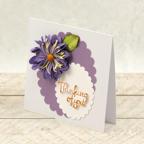 Couture Creations Cut, Foil & Emboss Die "Thinking of You Sentiment & Bird Mini"