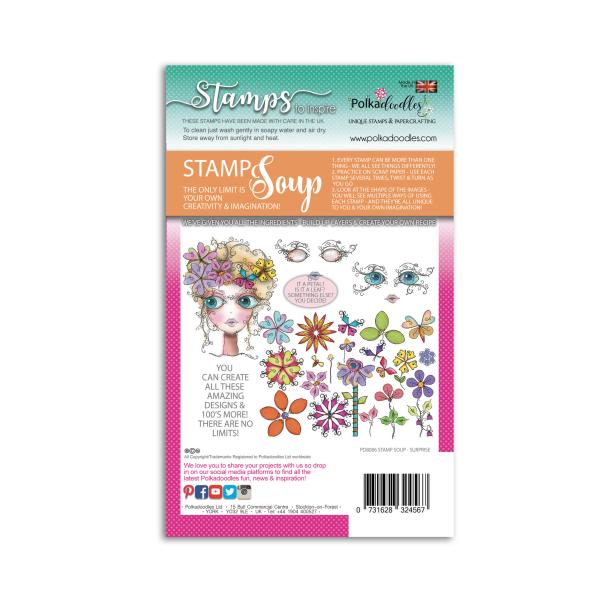 Polkadoodles Stempel "Surprise " Clear Stamp-Set