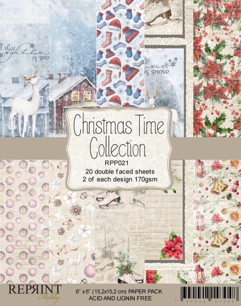 Reprint Christmas Time 6x6 Inch Paper Pack