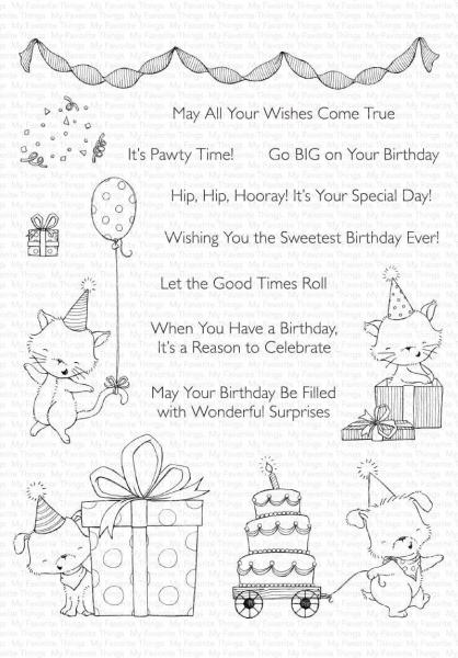 My Favorite Things Stempel "Pawty Time" Clear Stamp